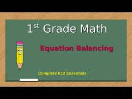 1st Grade Math Equation Balancing