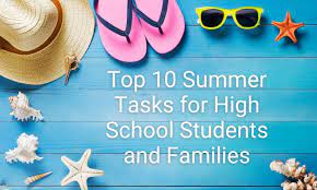 summer tasks for high students