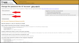 How Do I Change My Gt Account Password Oit Frequently Asked Questions