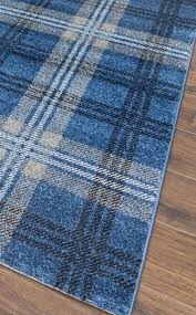blue tartan rug runner navy plaid