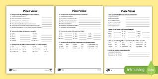 Place Value Worksheets Teacher Made