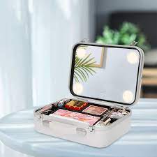 travel makeup case w large lighted