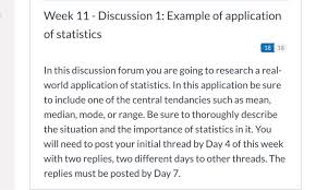 Concluding the discussion do finish the discussion with insightful concluding thoughts. Solved Week 11 Discussion 1 Example Of Application Of S Chegg Com