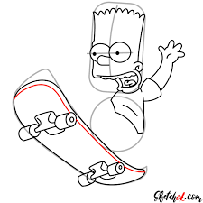 how to draw bart simpson on a