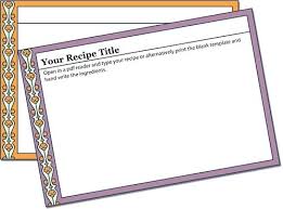 Online Recipe Card Template Print Index Cards Templates Free