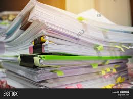 Paper Stack Pile Image Photo Free Trial Bigstock