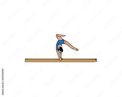 balance beam woman sport gymnastics