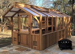Shed Style Cedar Built Greenhouses