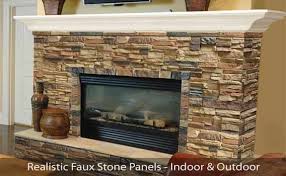 Stacked Stone Fireplace Remodel Faux