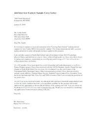 Cover Letter For Job Interview Thank You Cover Letter For Job