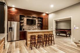 75 rustic vinyl floor home bar ideas