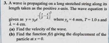 A Wave Is Propagating On A Long