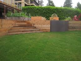 wood retaining wall ideas landscape