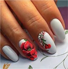 10 Gorgeous Floral Nail Art Designs Sparkly Polish Nails
