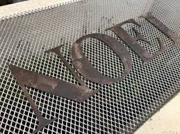 Large Rusty Black Metal Letters For