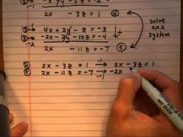 solve 3x3 system by elimination method