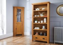 Country Oak Tall Bookcase With Drawers