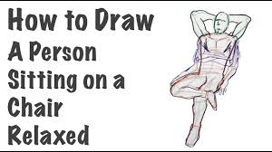 how to draw a person sitting on a chair