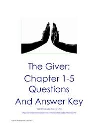Suggest an update the giver, book 1. The Giver Chapters 1 5 Questions Vocabulary And Answer Key Tpt