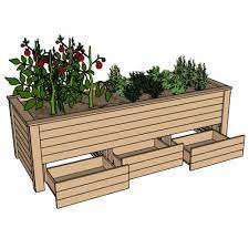 Raised Garden Bed With Drawers Wilker