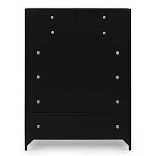 What are the best dresser drawer pulls black currently available to purchase? Javon Modern Classic Black Iron Tall Dresser Kathy Kuo Home