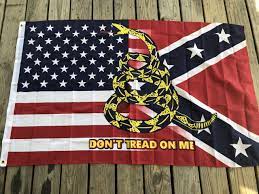 Dont don't tread on me 3x5 3'x5' embroidered 2 double sided flag usa shipper. Triple Threat Flag