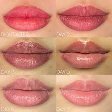 can you kiss after lip blush how long
