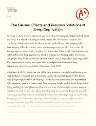The Causes, Effects and Previous Solutions of Sleep Deprivation: [Essay  Example], 1051 words GradesFixer