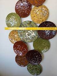 Textured Round Plates Metal Wall Art