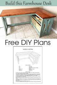 Making plans for a diy corner desk. Free Diy Farmhouse Desk Plans In 2020 Diy Desk Plans Diy Furniture Plans Diy Furniture Projects
