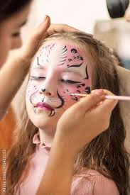 cute makeup little tiger face painting