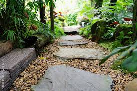 Stone Walkway In Garden Step Stone In