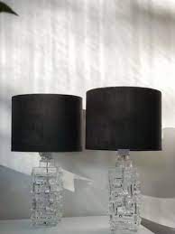 swedish modern clear glass table lamps