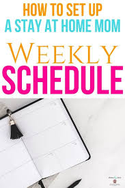 a housewife weekly schedule