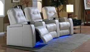 comfy leather home theater seating
