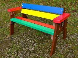 Coloured Outdoor Bench