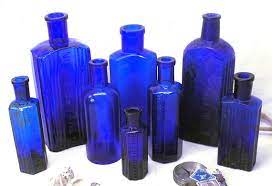 Antique Cobalt Blue Poison Bottle 1 Oz