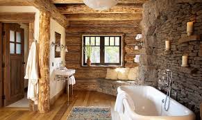 inspired bathrooms with stone walls