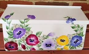 Hand Painted Pansies Large Wall Mount
