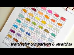Watercolor Comparison Swatches