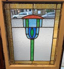 Antique Stained Leaded Glass Window