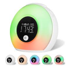 Sunrise Simulation Alarm Clock Bedroom Lamp Colorful Change Bluetooth Connection Led Wake Up Light Alarm Clock For Child S Women Alarm Clocks Aliexpress