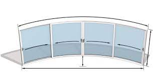 Curved Glass Doors Model W4 Curved