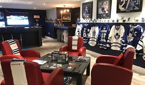 incredible maple leafs man cave