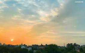 morning scene image delhi sky