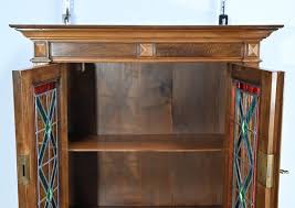 Small Walnut Wall Cabinet 1920s For