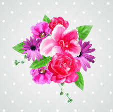 very beautiful flowers composition card