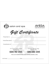 gift certificate 2545 hair salon and