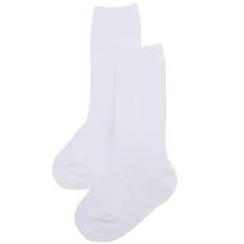 Knee High Ribbed Socks In White For Boys And Girls Spanish Condor Socks