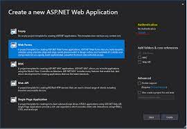 create an asp net web application net